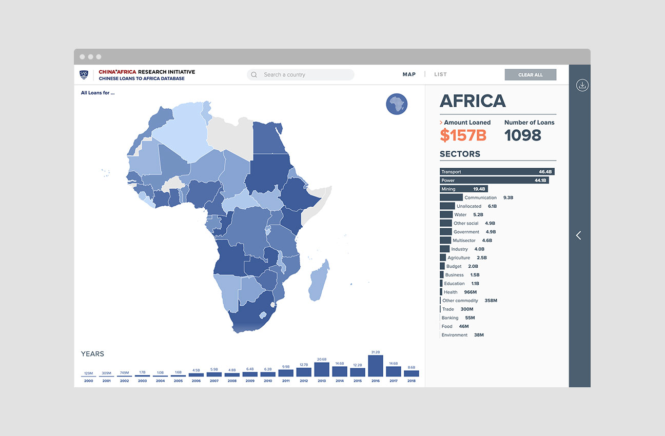 Mapping Chinese Loans to Africa